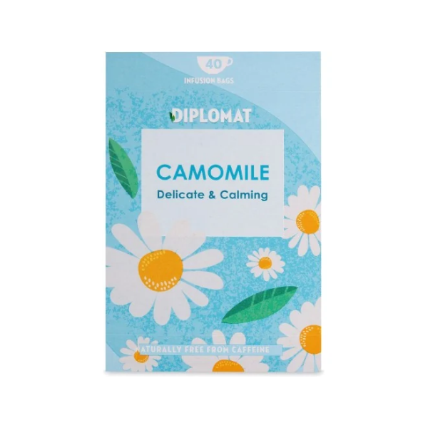 Diplomat Delicate & Calming Camomile Tea Bags - 40 Pack
