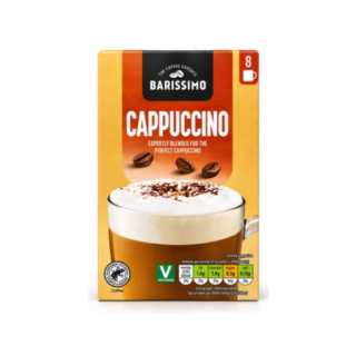Barissimo Cappuccino Instant Coffee Sachets - 8 Pack