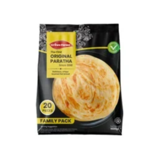 Crown Farms Original Roti Paratha (Plain, 20 Pieces, 1600g Family Pack)