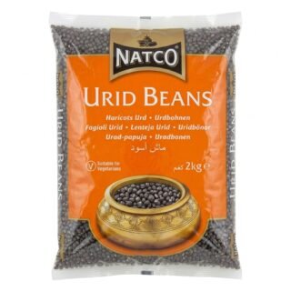 Natco Whole Black Urid Beans (Whole Black Gram / Urad Dal) – 2kg