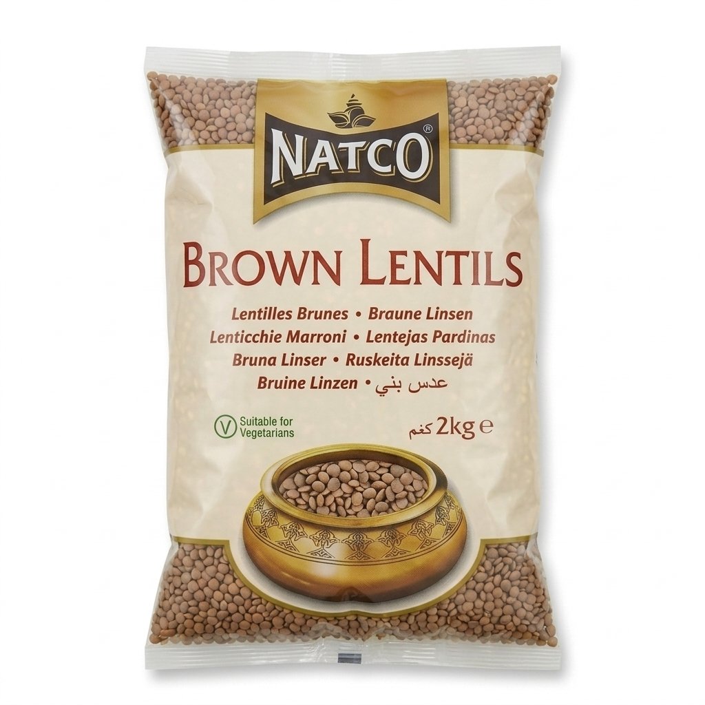 Natco Brown Lentils (Whole Masoor Dal) – 2kg