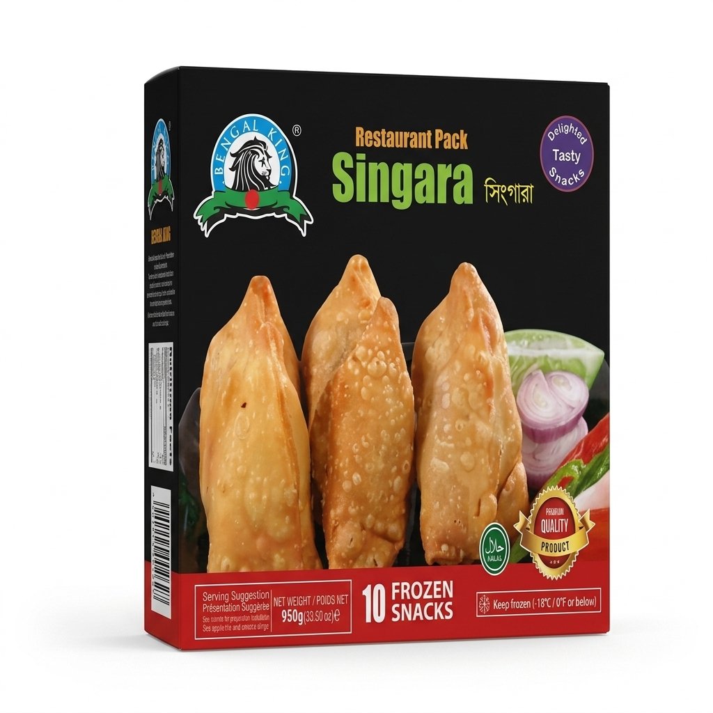 Bengal King Frozen Singara – Restaurant Pack - 10 Pieces / 950g